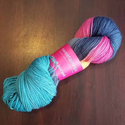 Sweet Georgia Tough Love Sock Sunken Treasure