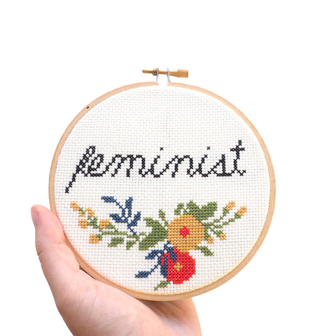 Feminist - Cross Stitch Kit - Junebug and Darlin