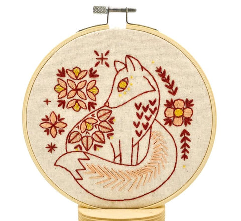 Folk Fox - Embroidery Kit - Hook, Line & Tinker